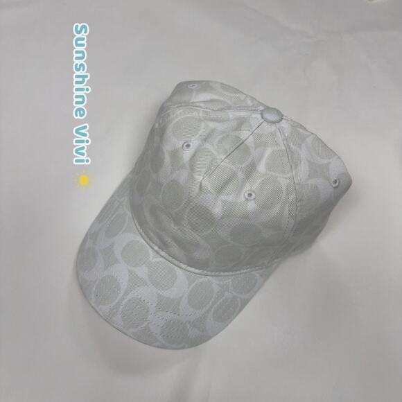 NWT Coach C Denim Signature Baseball Hat Color Chalk Adjustable Unisex CH404 m/l - Picture 2 of 8